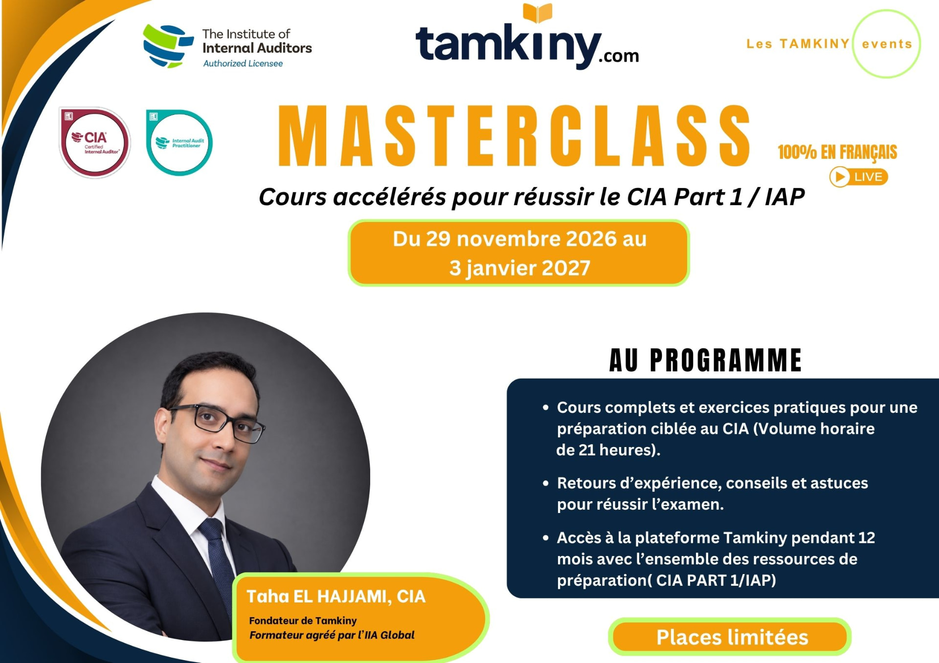 Masterclass CIA Part 1 / IAP par Tamkiny — cours accélérés 100% en français